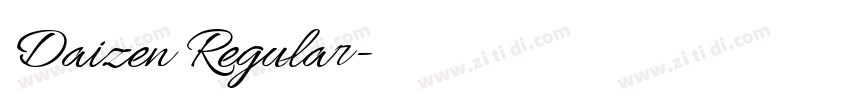 Daizen Regular字体转换 Daizen Regular字体转换